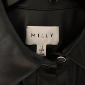 Milly Size 12 Faux Leather Dress
